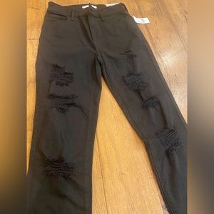 PacSun High Rise Distressed Black Jeggings